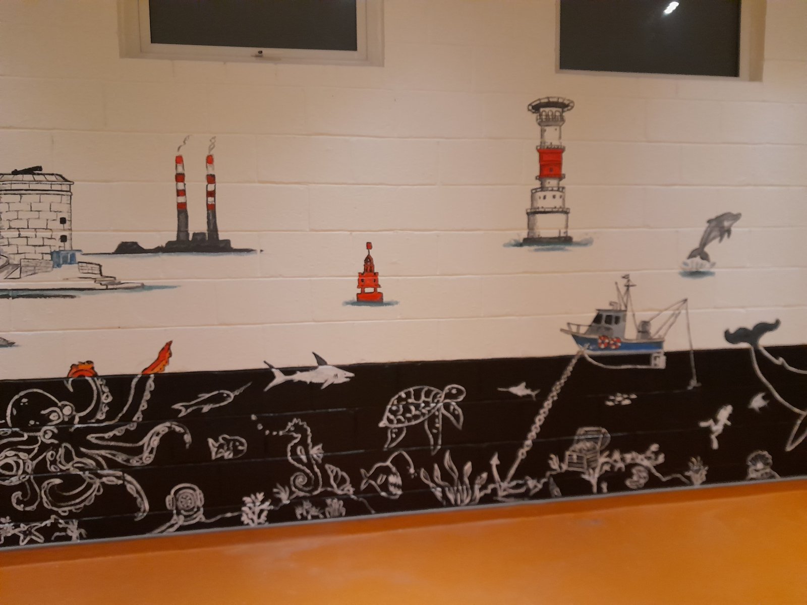 Nautical mural detail